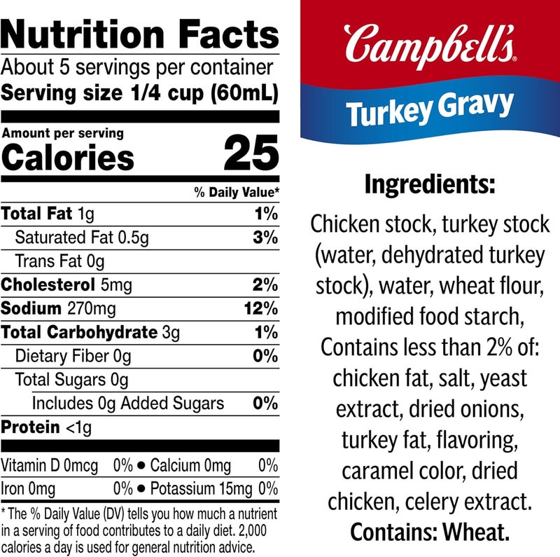 Campbell's Turkey Gravy, 10.5 oz Can - Image 2